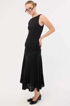 Tidal Midi Skirt Ink