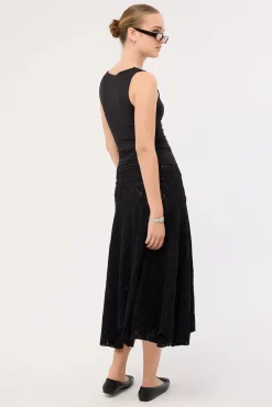 Tidal Midi Skirt Ink