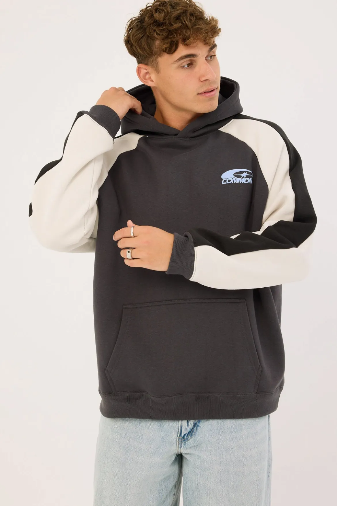 Tide Raglan Boxy Hoodie Asphalt