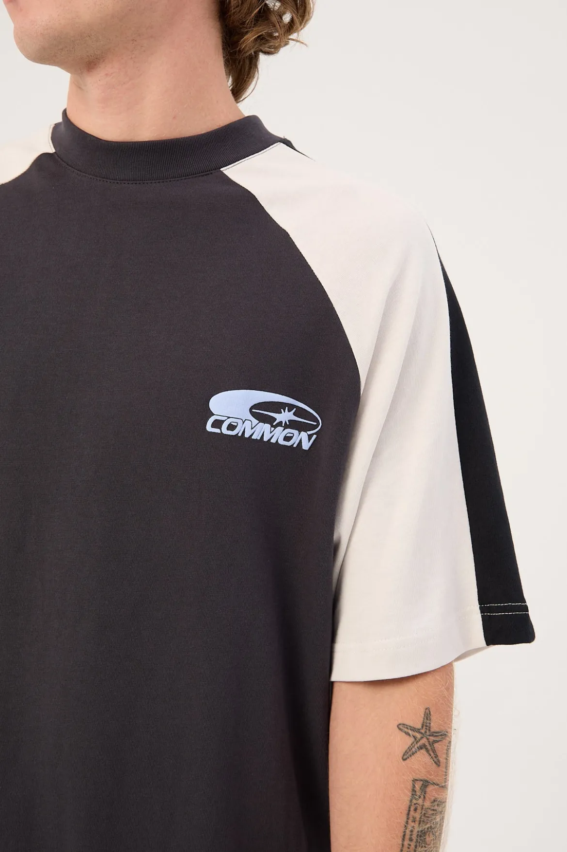 Tide Raglan Heavyweight Easy Tee Asphalt