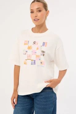 Tiled Oversized T-Shirt White