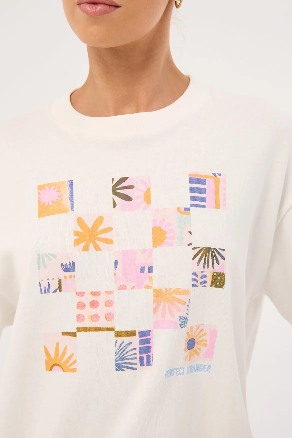 Tiled Oversized T-Shirt White