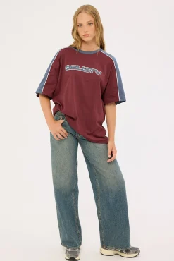 Timmy Target Oversize Tee Cranberry