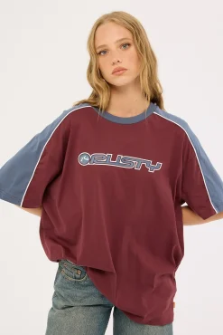 Timmy Target Oversize Tee Cranberry