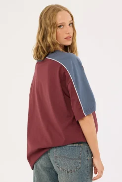 Timmy Target Oversize Tee Cranberry