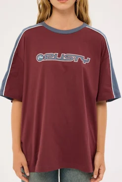 Timmy Target Oversize Tee Cranberry