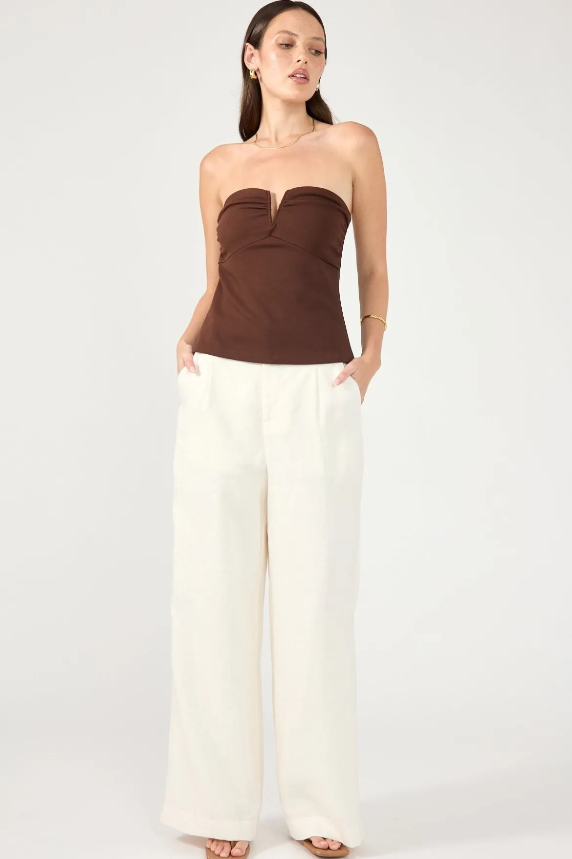 Tobago Tailored Linen Pants Cream
