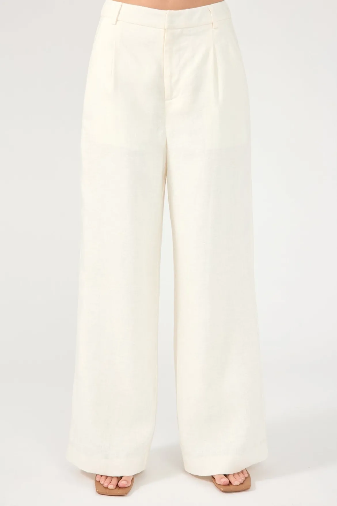Tobago Tailored Linen Pants Cream