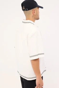 Token Boxy Cropped Resort Shirt White