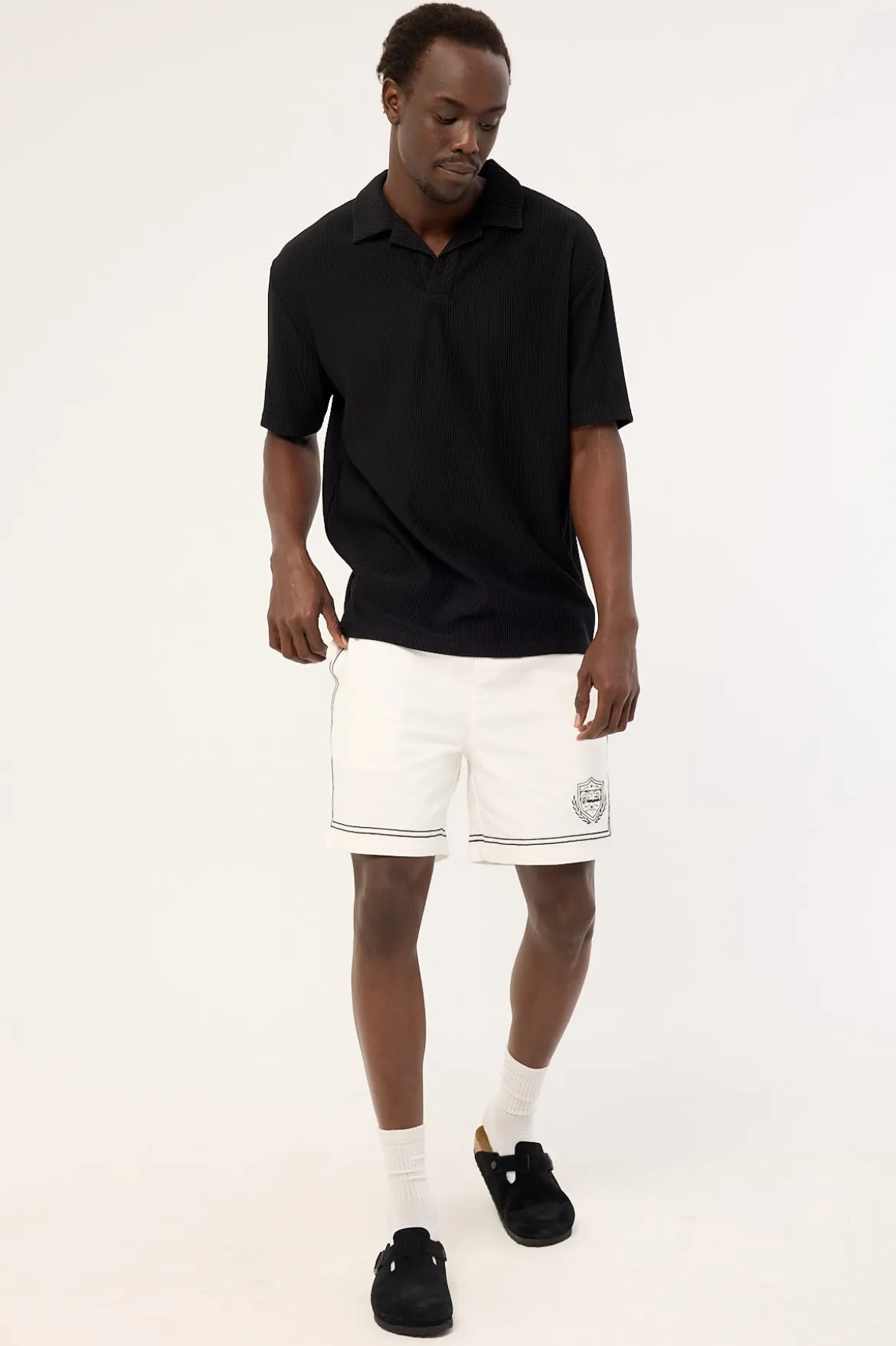 Token Elastic Waist Short White