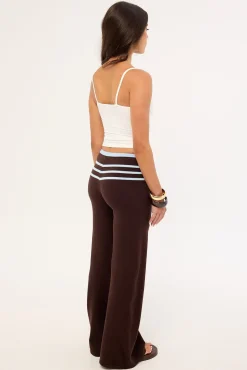 Tommi Stripe Knit Pant Brown