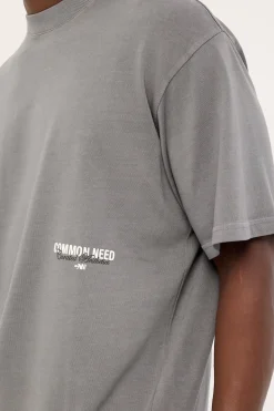 Toned Heavyweight Boxy Tee Acid Grey