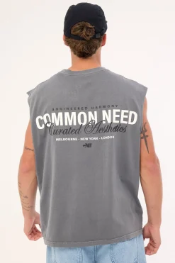 Toned Muscle Tank Acid Grey