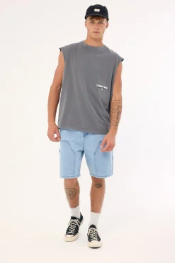 Toned Muscle Tank Acid Grey