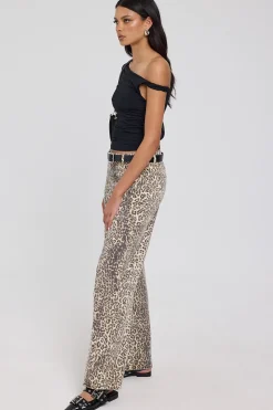 Top Model Jean Faded Leopard