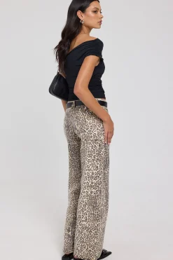 Top Model Jean Faded Leopard