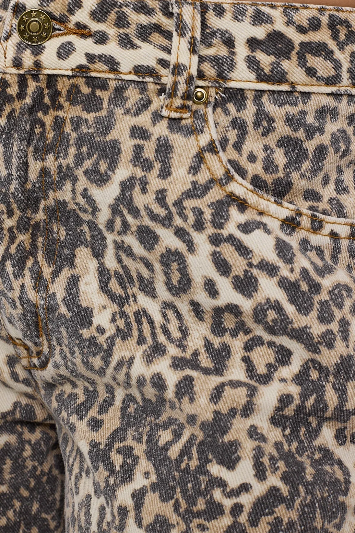 Top Model Jean Faded Leopard