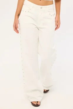Top Model Studded Jean Porcelain