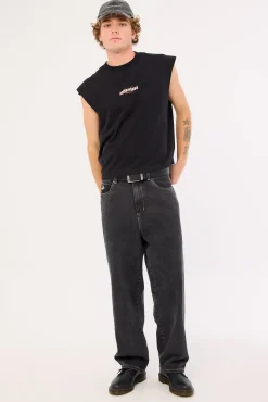 Tora Cropped Muscle Tank Black