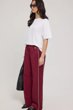 Track Star Straight Leg Pants Burgundy