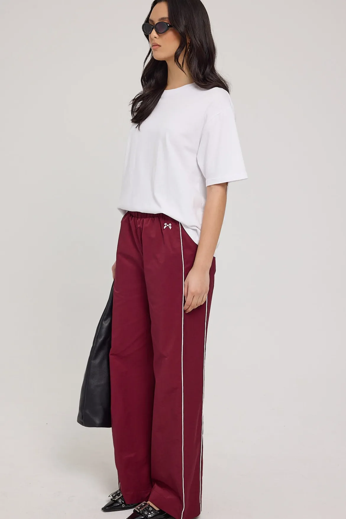 Track Star Straight Leg Pants Burgundy