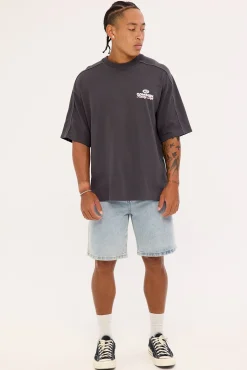 Trackside Heavyweight Easy Tee Off Black
