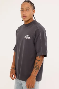 Trackside Heavyweight Easy Tee Off Black