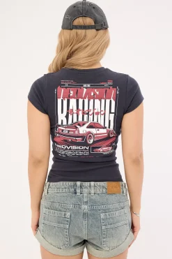 Traction Baby Tee Washed Black