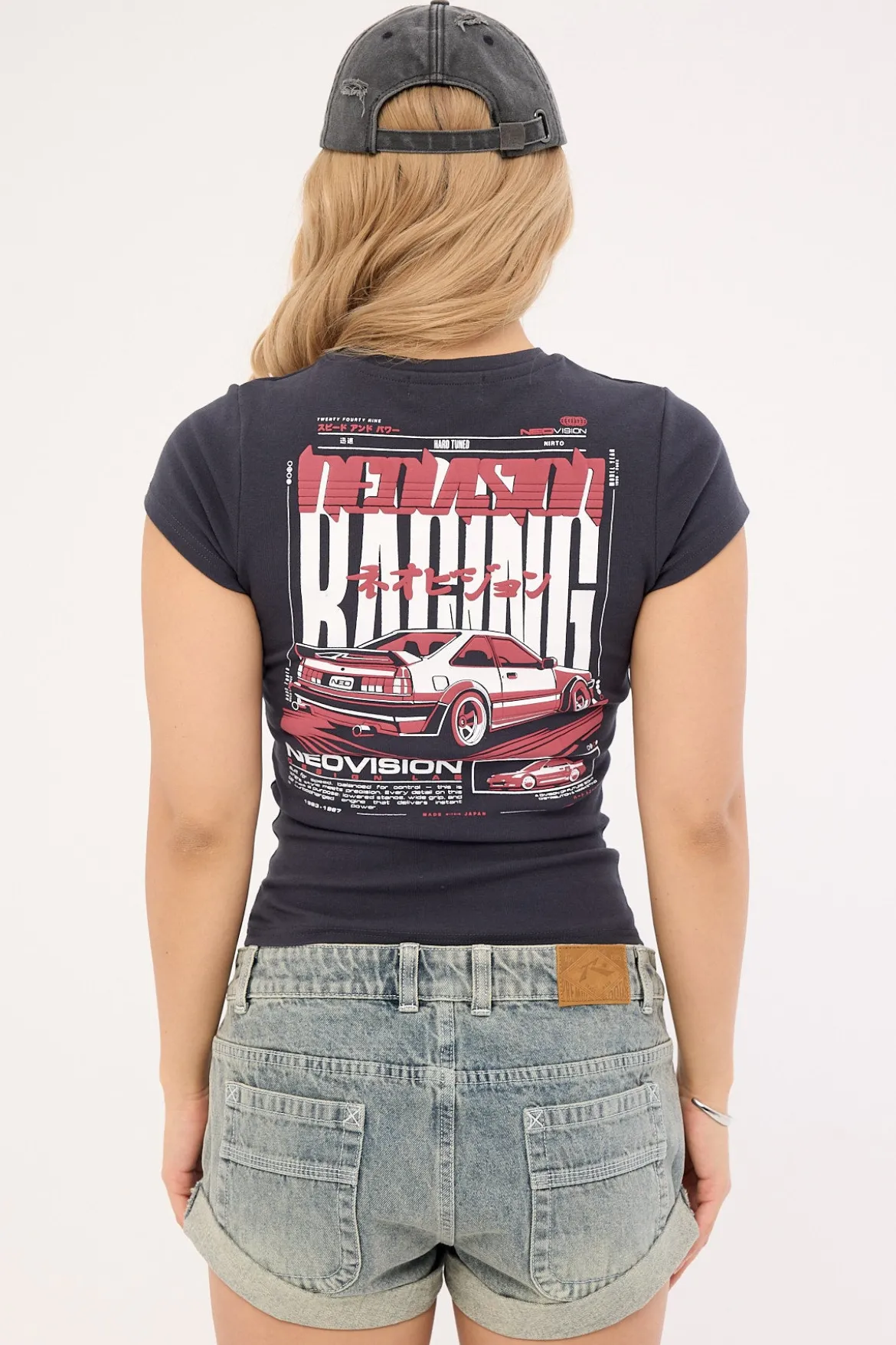 Traction Baby Tee Washed Black