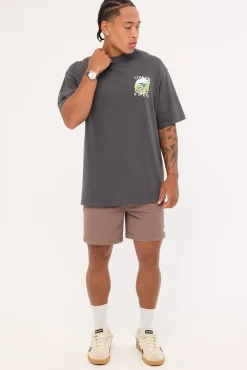 Tranquil Heavyweight Boxy Tee Washed Black