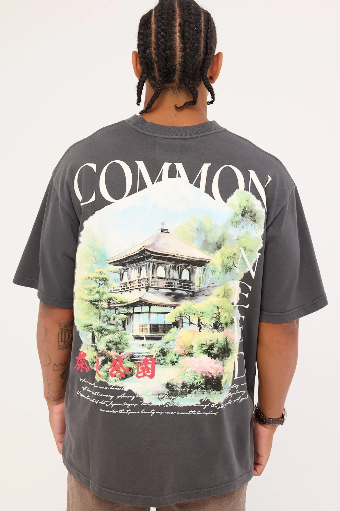 Tranquil Heavyweight Boxy Tee Washed Black
