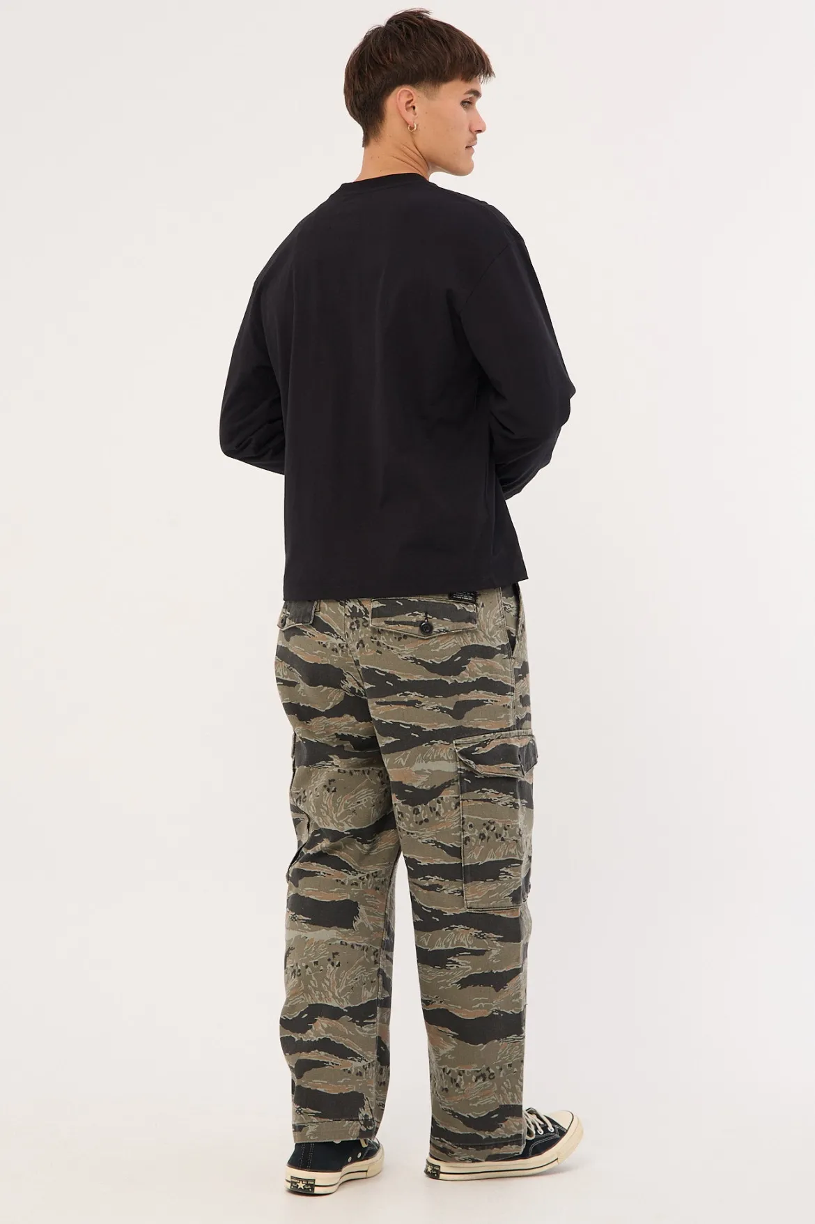 Transmission Big Slacker Cargo Pant Black Tiger
