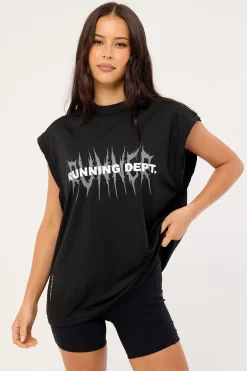 Tribal Running Dept Tank Black