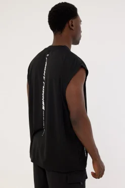 Tribal Running Dept Tank Black