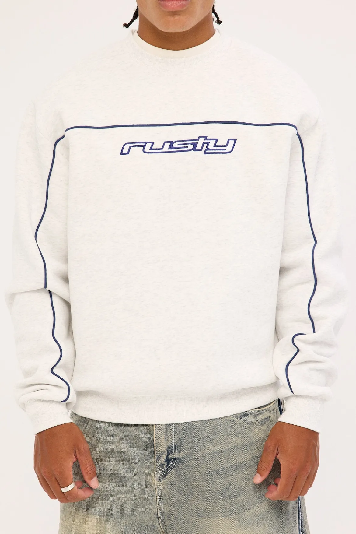 Trigger Crew Fleece Ecru Marle