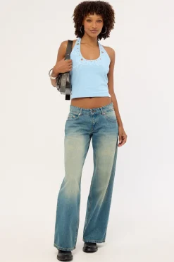 Trudge Halter Top Willow Blue