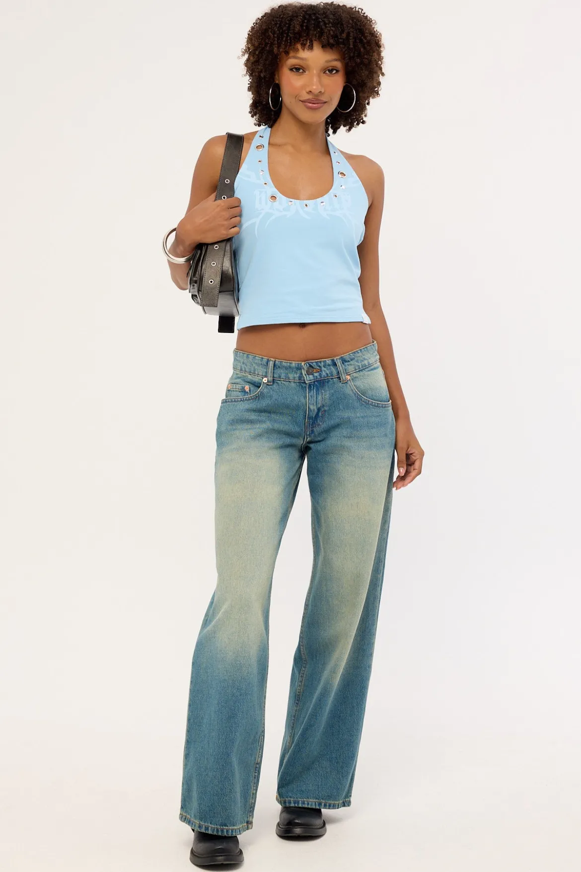 Trudge Halter Top Willow Blue