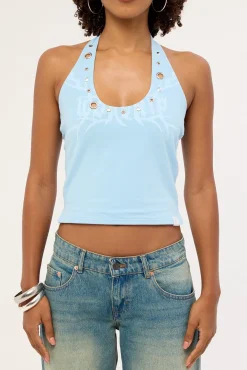 Trudge Halter Top Willow Blue