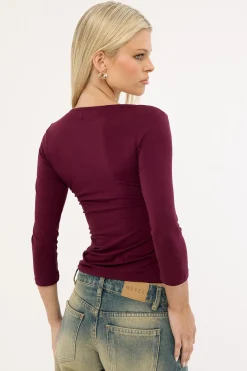 Trudis Wrap Top DEEP PLUM