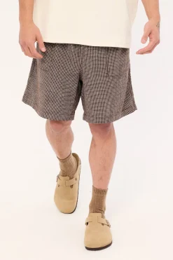 Truman Baggy Short Brown Check
