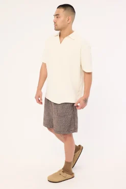 Truman Baggy Short Brown Check