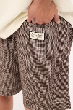 Truman Baggy Short Brown Check