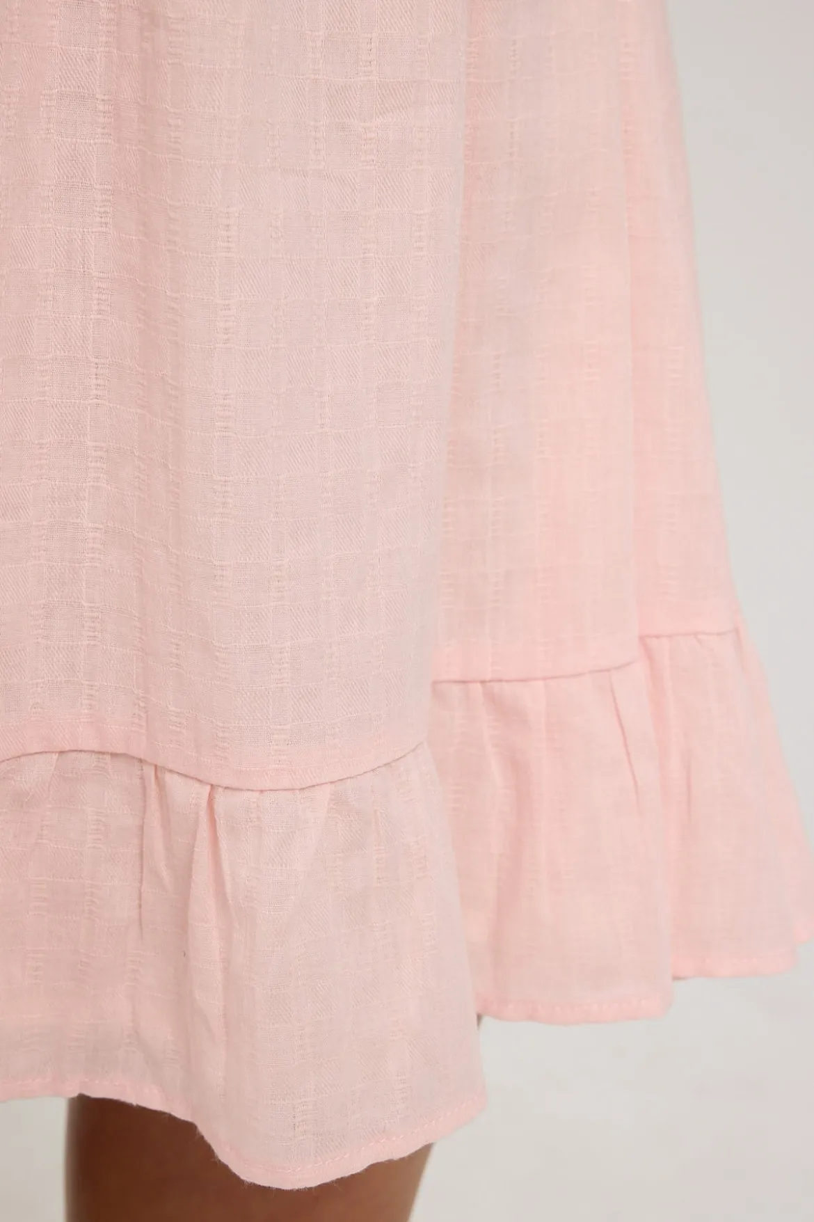 Tulip Cotton Mini Dress Pink