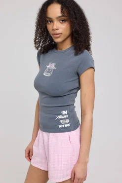 Tuner Baby Tee Stormy Blue