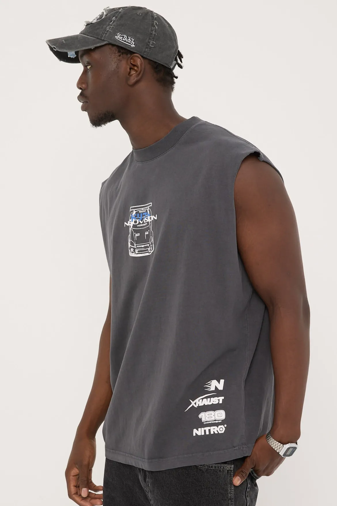 Tuner Muscle Tank Off Black