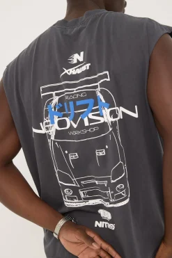 Tuner Muscle Tank Off Black