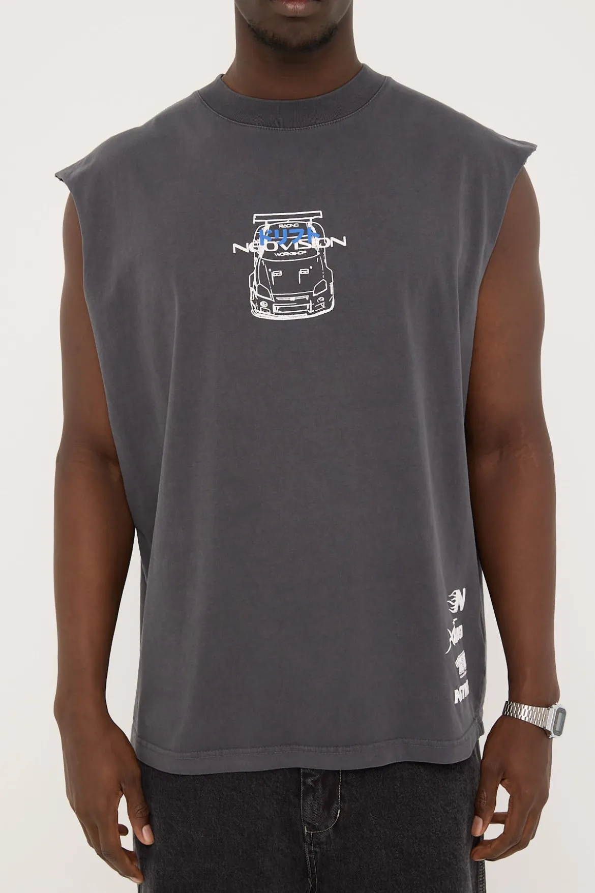 Tuner Muscle Tank Off Black