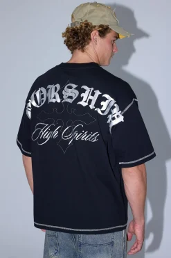 Turmoil Oversize Tee Washed Black