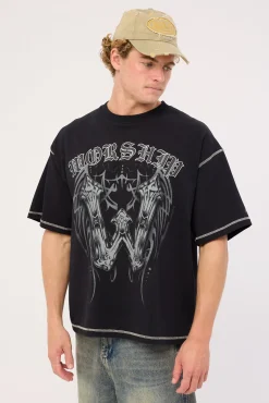 Turmoil Oversize Tee Washed Black