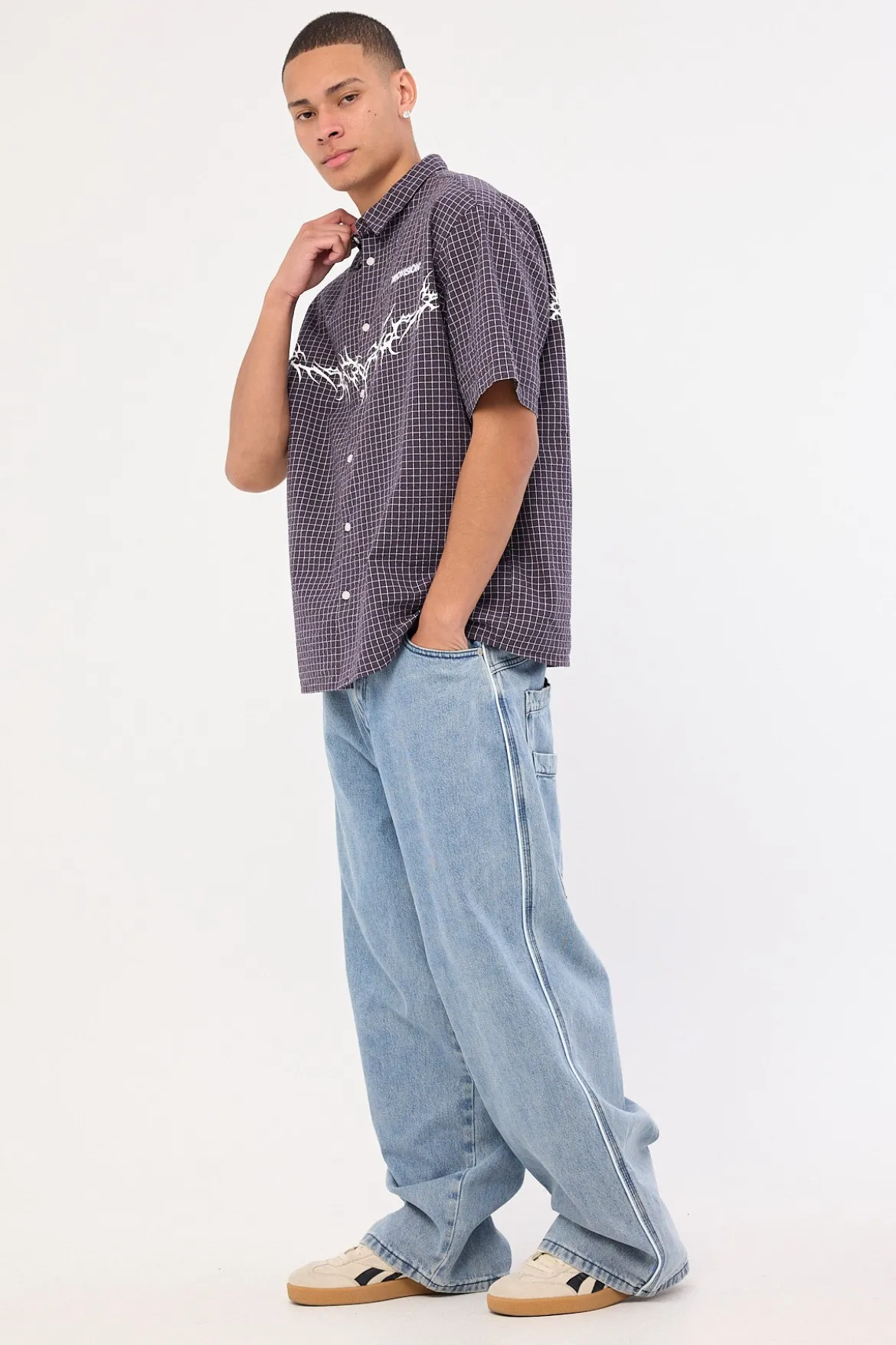 Tusk Goliath Extreme Baggy Jean Ash Blue